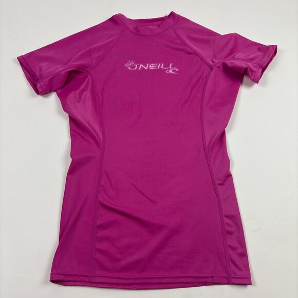 ONEILL Rashguard Womens L Pink UPF 50 Short Sleeve Swimwear - Picture 1 of 7